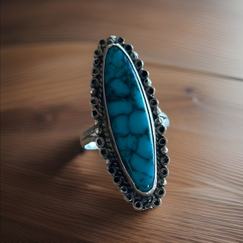 Turquoise Silver Ring Mexico 925
